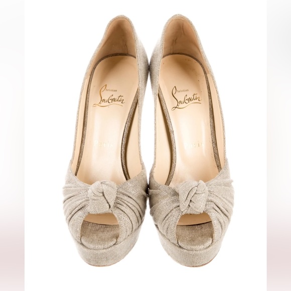 Christian Louboutins peep toe heels 38.5